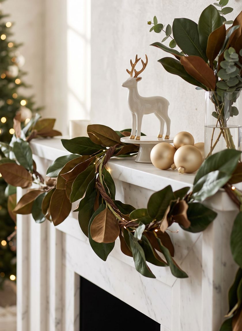 50in Long Magnolia Leaf Garland Decor Jamali Garden