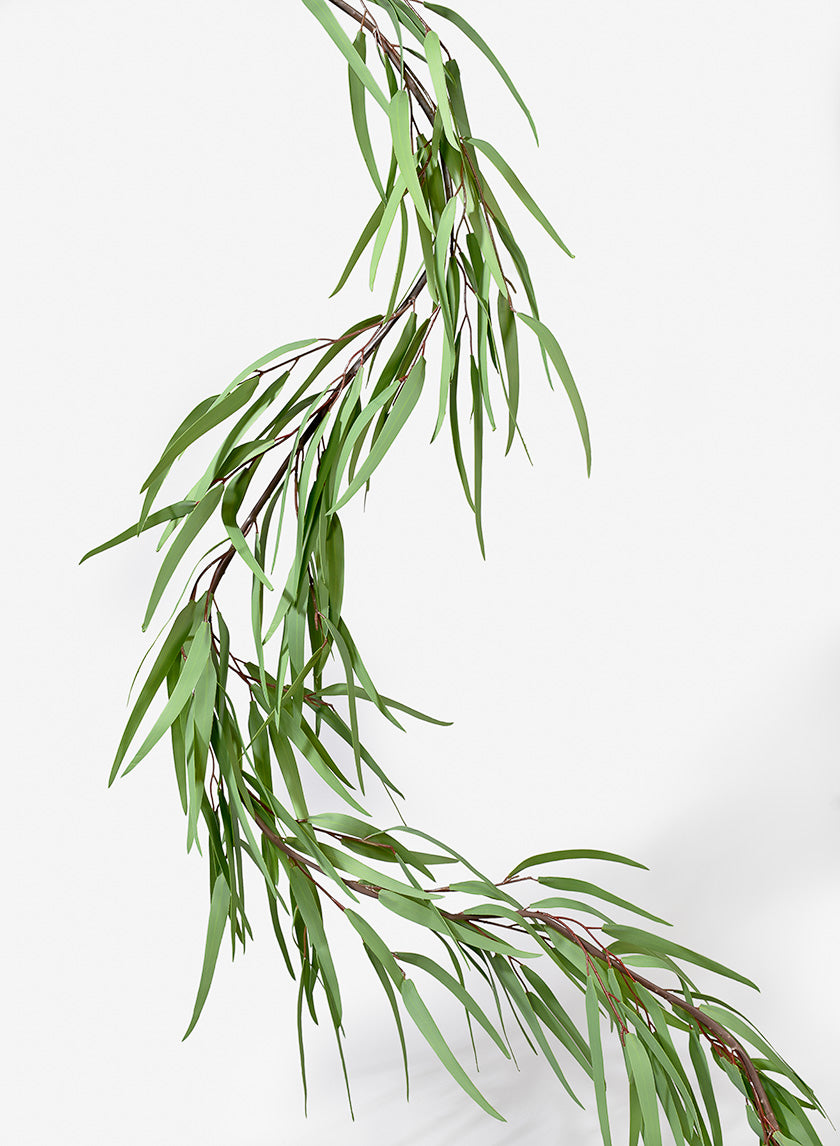 65in Long Willow Eucalyptus Garland Decor Jamali Garden