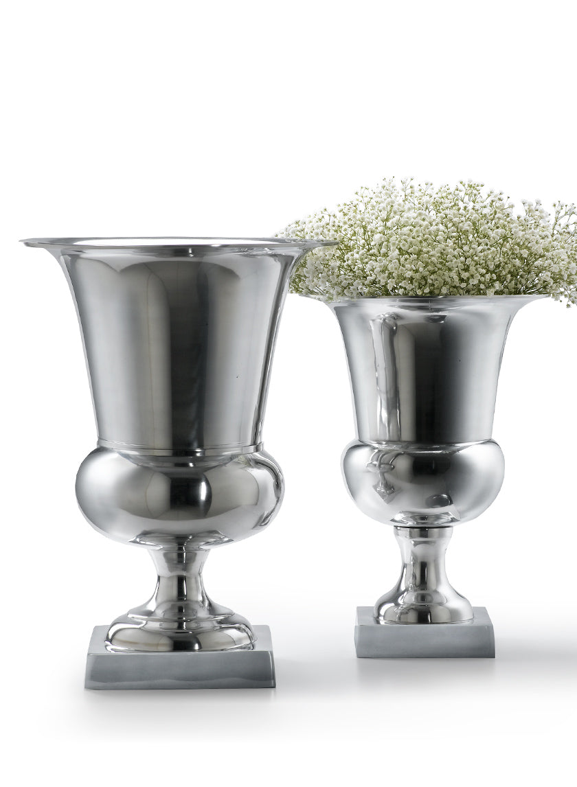 Polished Aluminum Urns Decor Jamali Garden