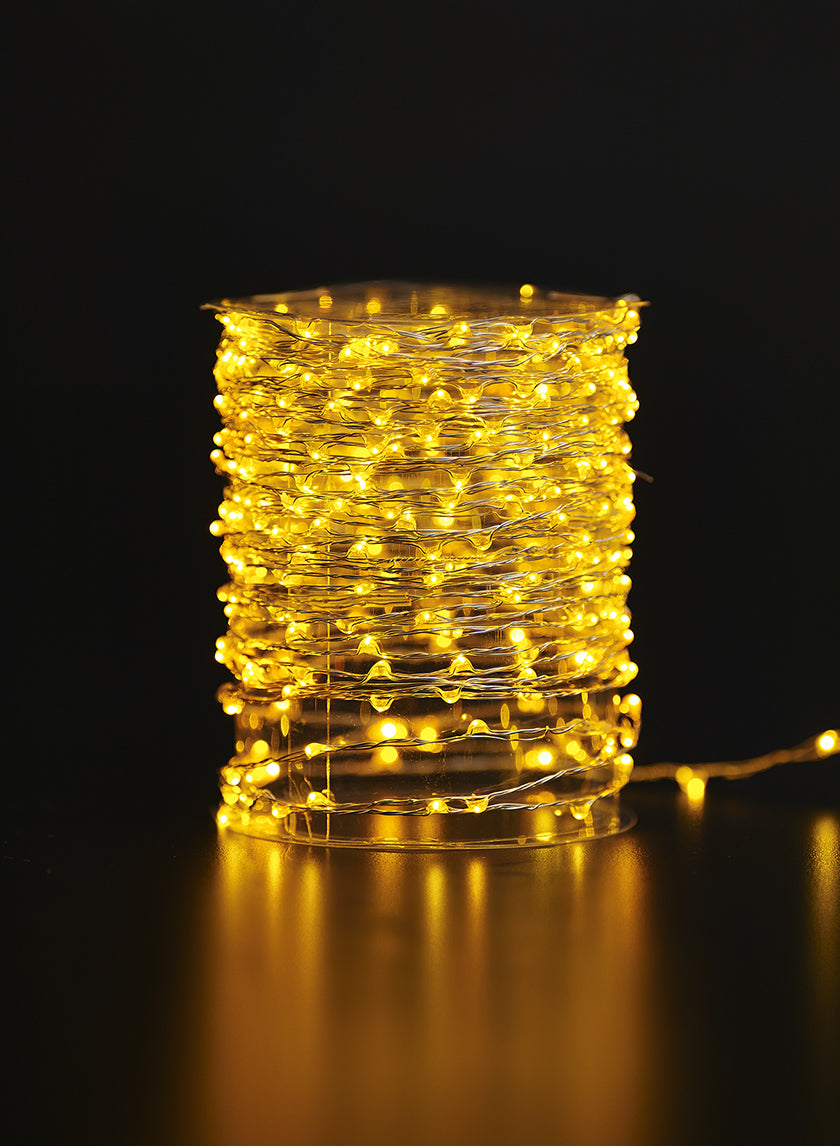 14ft Long Amber Naked Wire L.E.D. Lights String Decor Jamali Garden