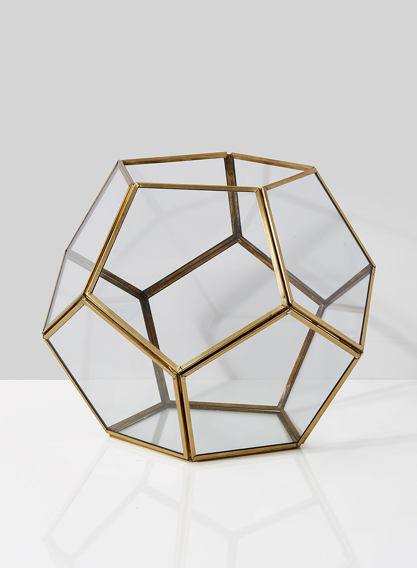 10in Wide Glass Honeycomb Candleholder Decor Jamali Garden