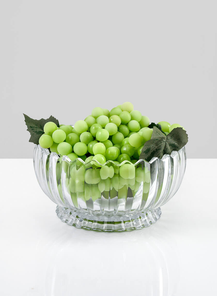 9in Wide Arctic Ice Glass Bowl Decor Jamali Garden