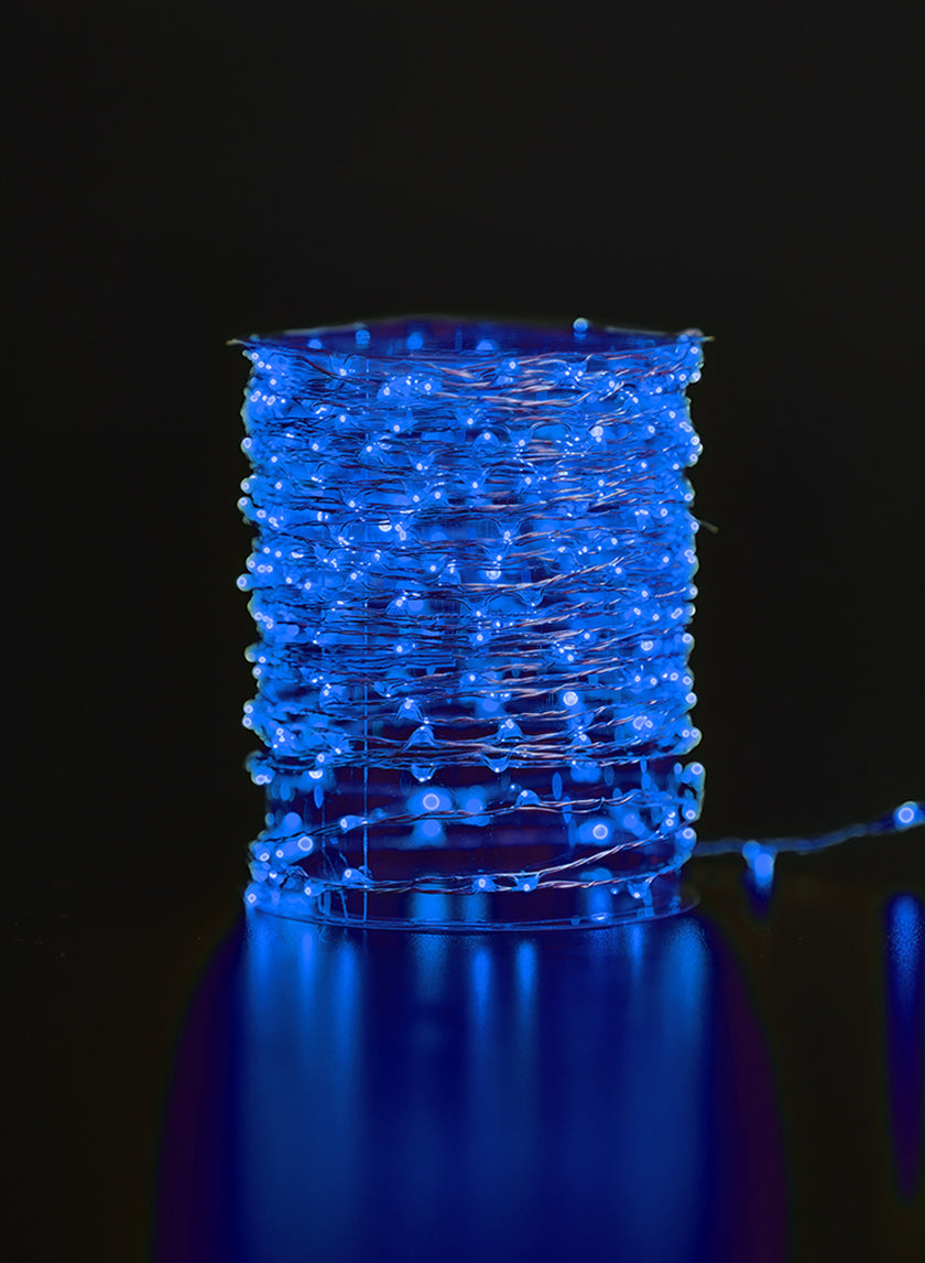 Blue Naked Wire L.E.D. Lights String Decor Jamali Garden