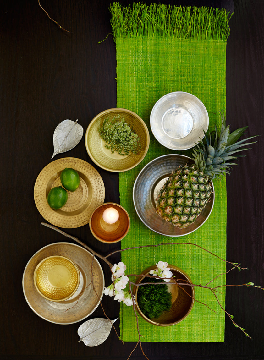 Nickel Leaf Trays Decor Jamali Garden