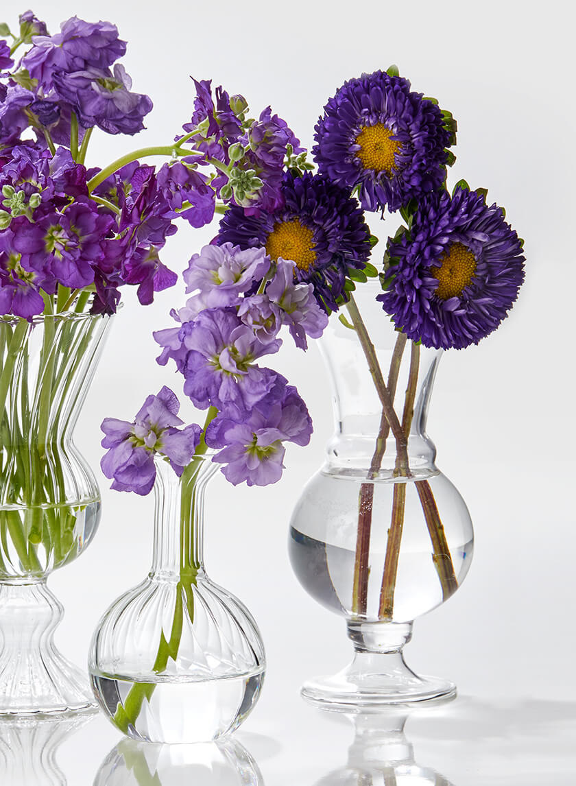 Clear Glass Trumpet Bud Vase Decor Jamali Garden