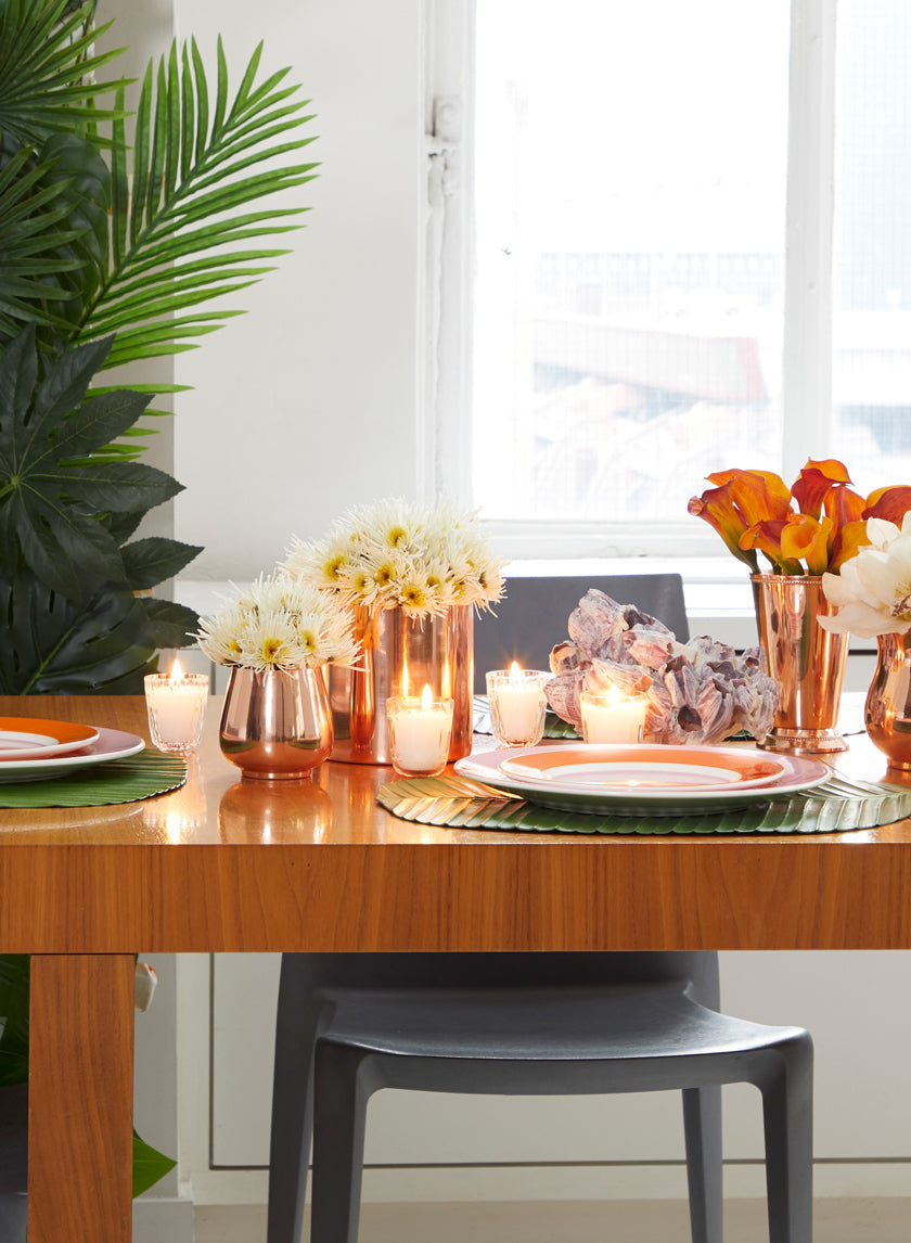 3in Tall Copper Plated Egg Pot, Mini, Set of 4 Decor Jamali Garden