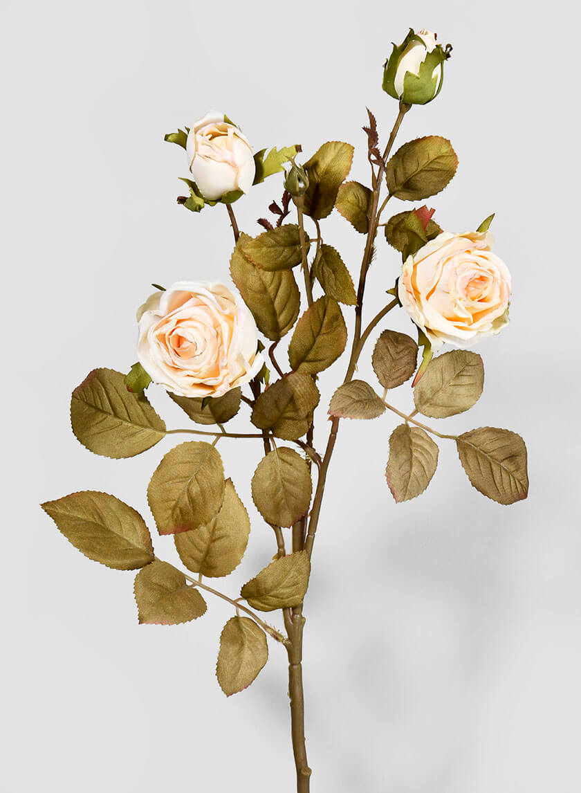 26in Long Medium Peach Rose Spray Decor Jamali Garden