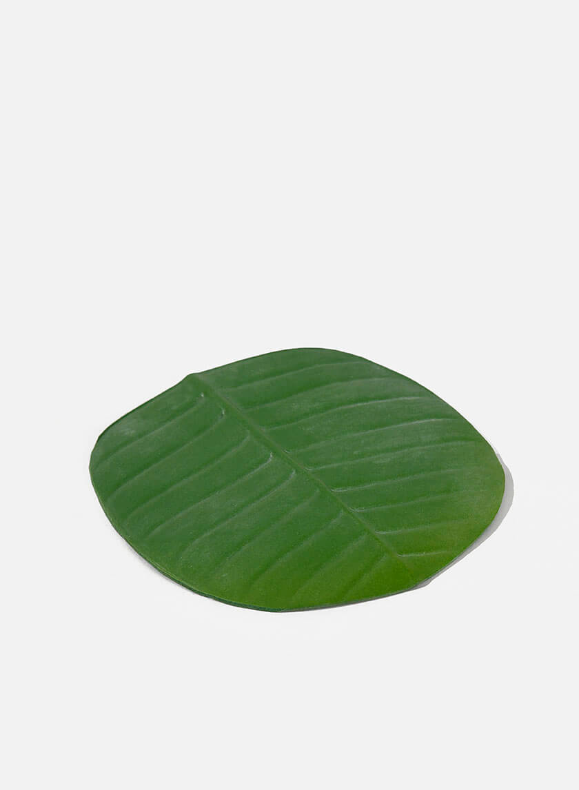 4.5in Long Banana Leaf Coaster Decor Jamali Garden