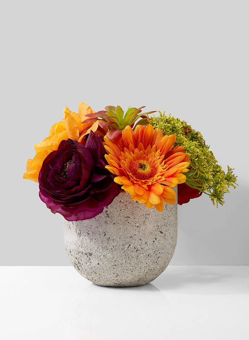 4.5in Tall Lava Rock Egg Pot Decor Jamali Garden