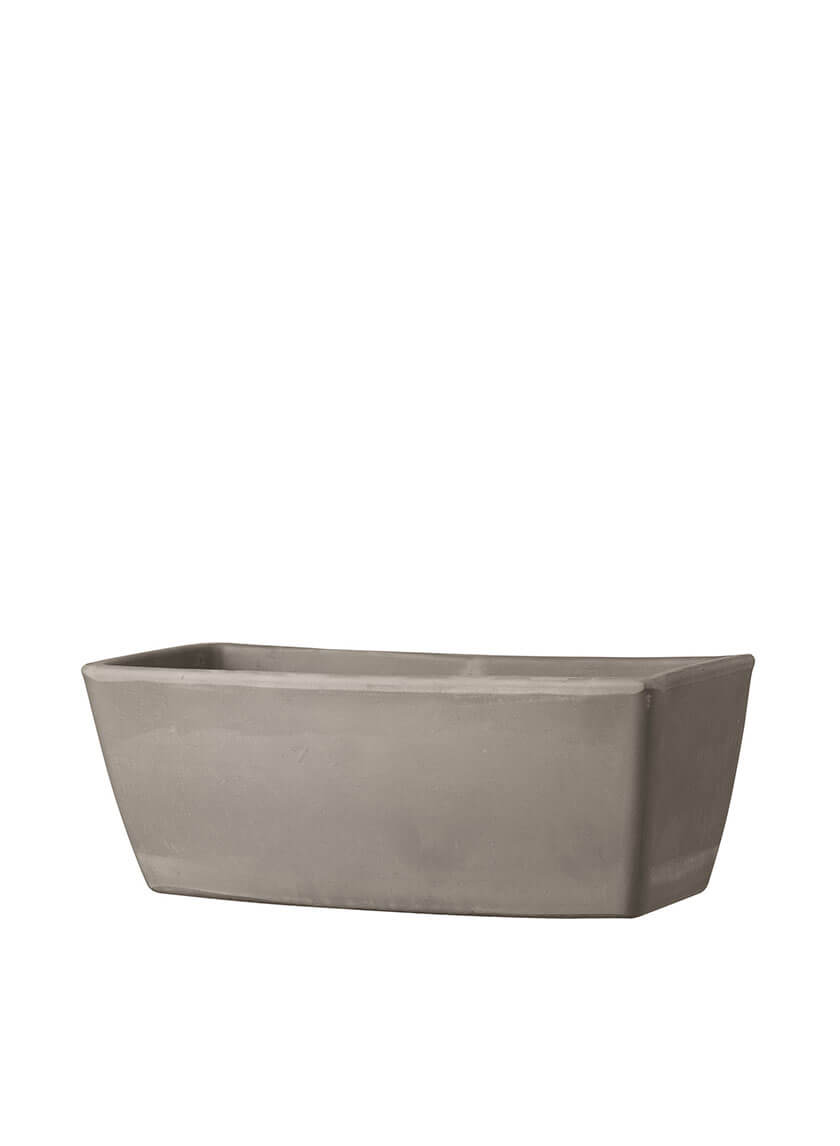 12.5in Long Garda Graphite Clay Flower Box Decor Jamali Garden