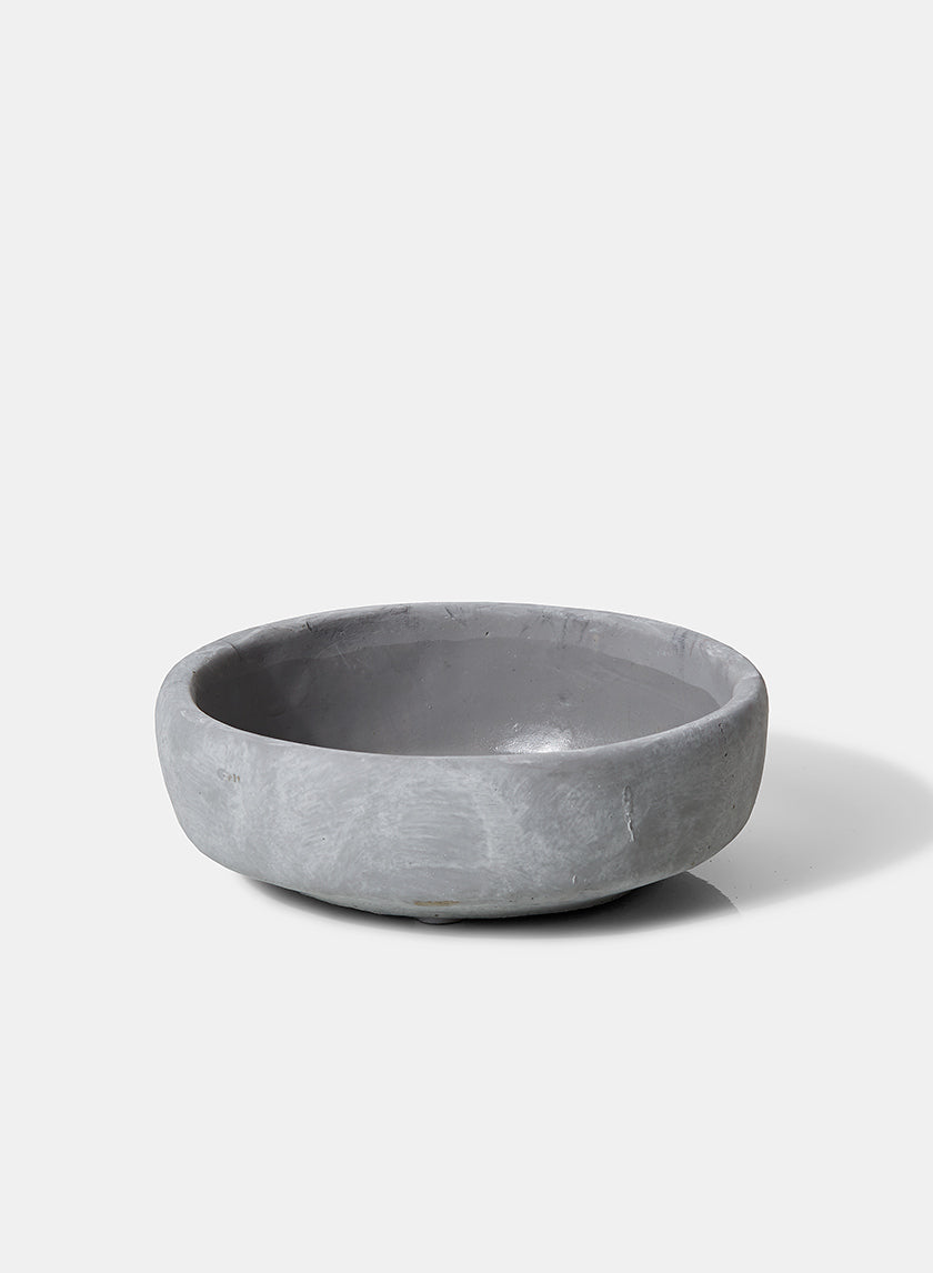 6.25in Wide Atelier Cement Bowl Decor Jamali Garden