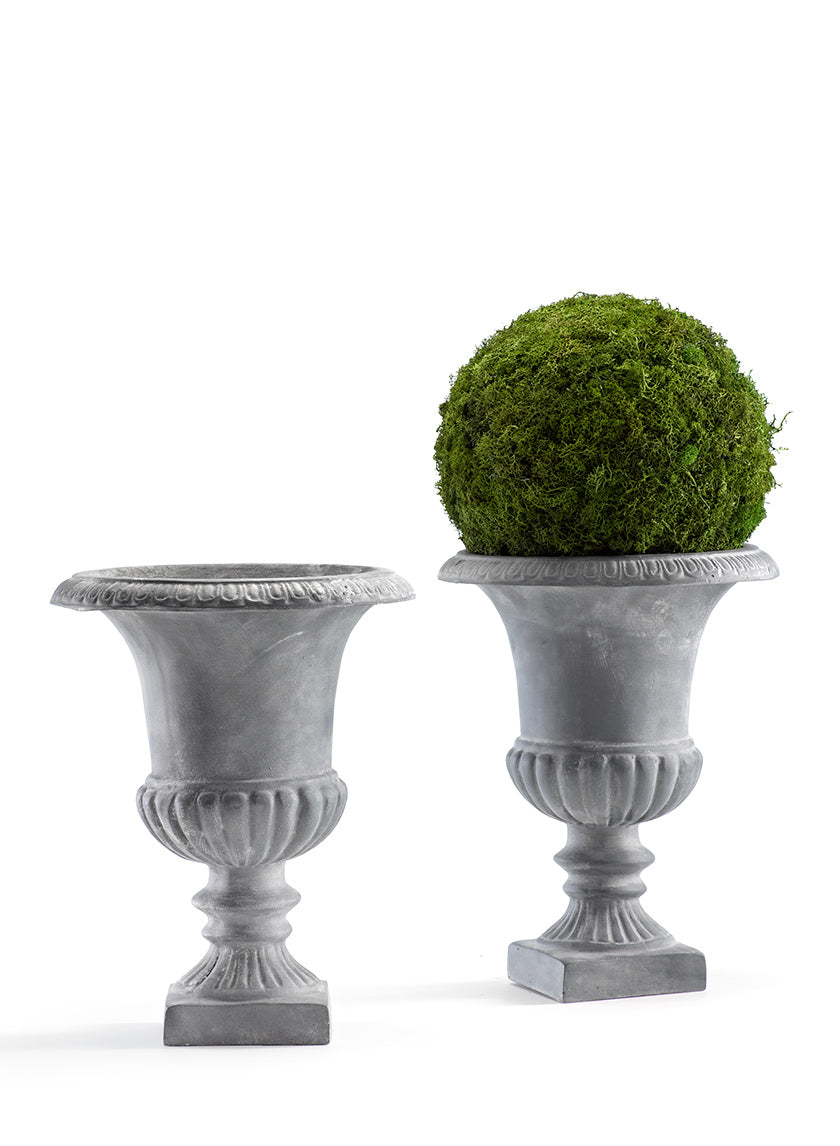 12in Tall Zinc Fiberglass Urn Decor Jamali Garden