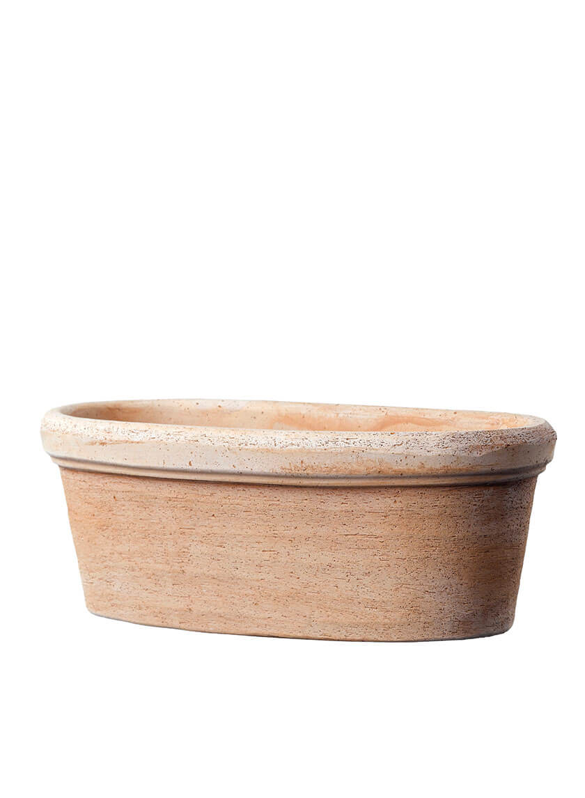 13.5in Long Etrusco Terracotta Oval Window Box Decor Jamali Garden