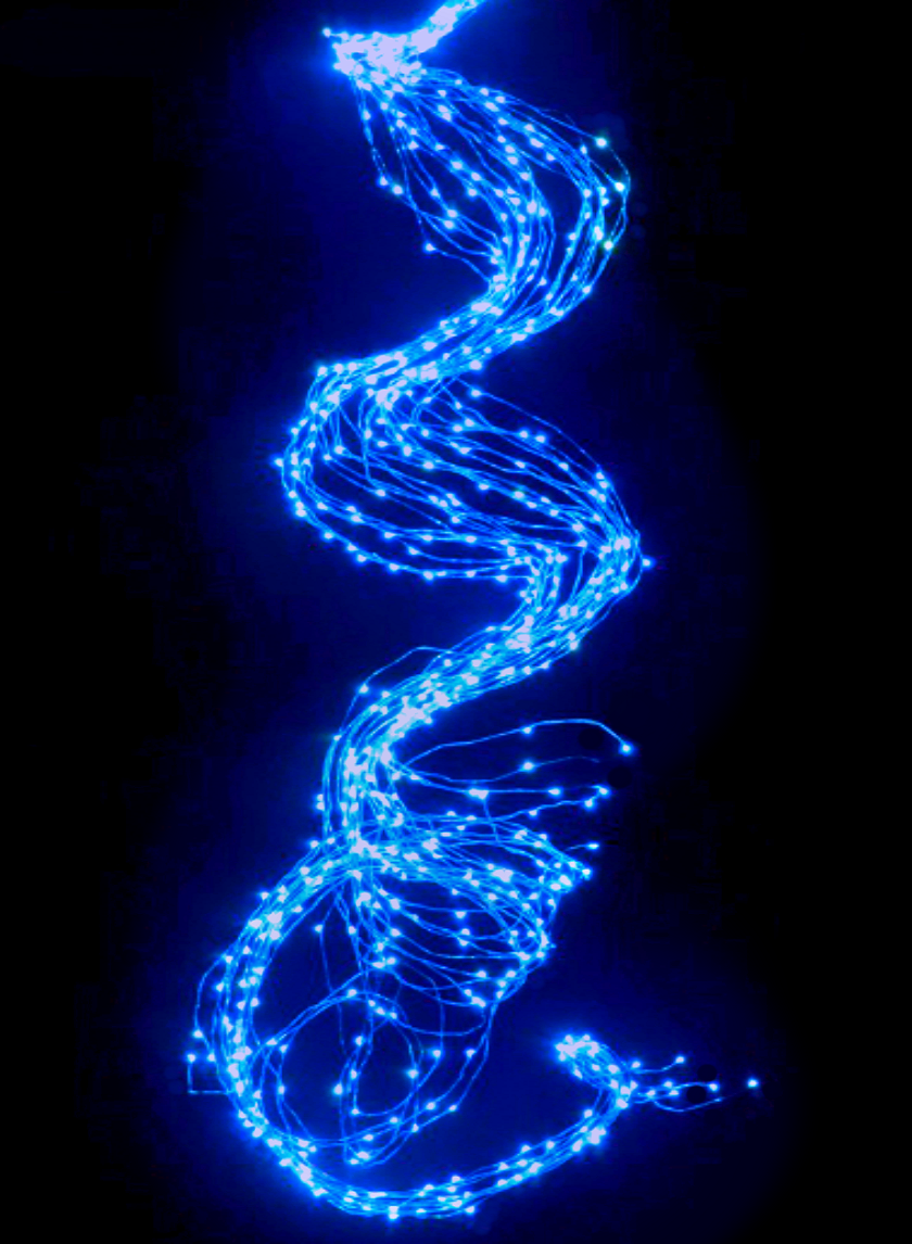 8.50ft Long 720-Light Steady Blue Naked Wire L.E.D. Branch Light Decor Jamali Garden