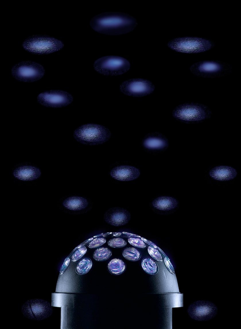 7in White L.E.D. Disco Fireball Decor Jamali Garden