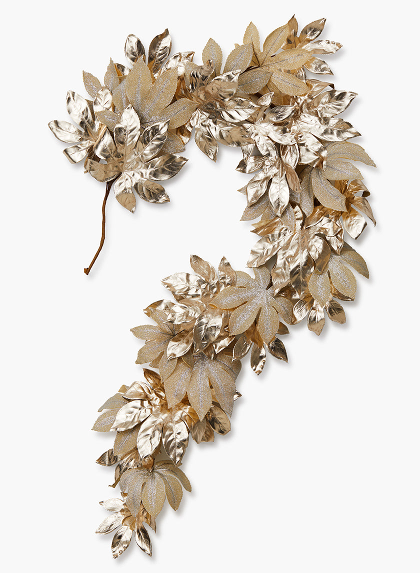 72in Long Gold Leaf Garland, Case of 2 Decor Jamali Garden