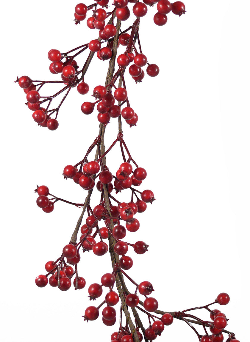 60.5in Long Red Berry & Pomegranate Garland, Case of 4 Decor Jamali Garden