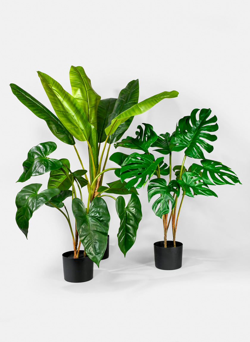 28in Tall Monstera Leaf Plant Decor Jamali Garden
