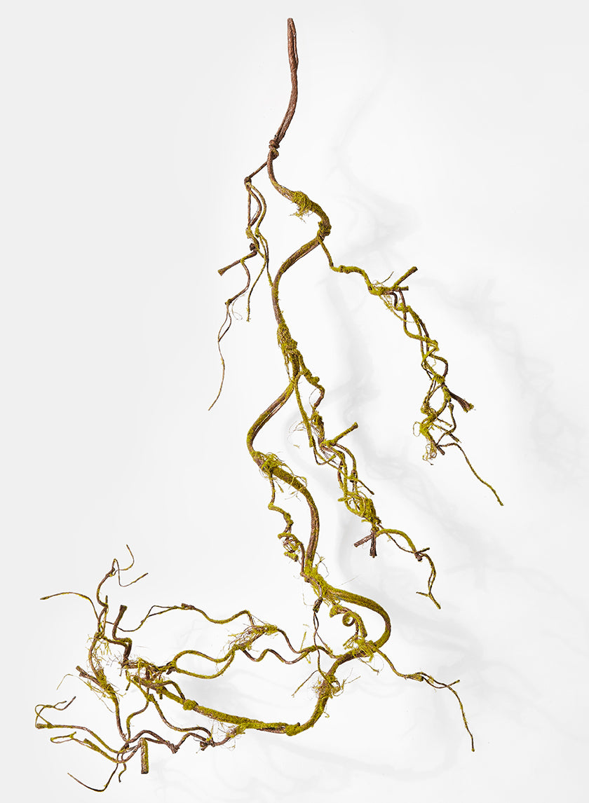 5ft Long Curly Vine Garland With Moss, Case of 6 Decor Jamali Garden