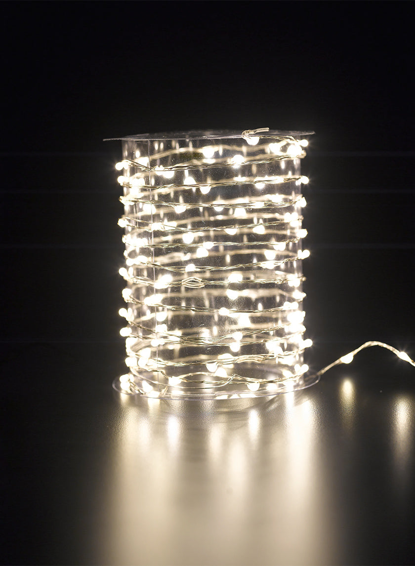 13.5ft Long Warm White Naked Wire L.E.D. Lights String Decor Jamali Garden