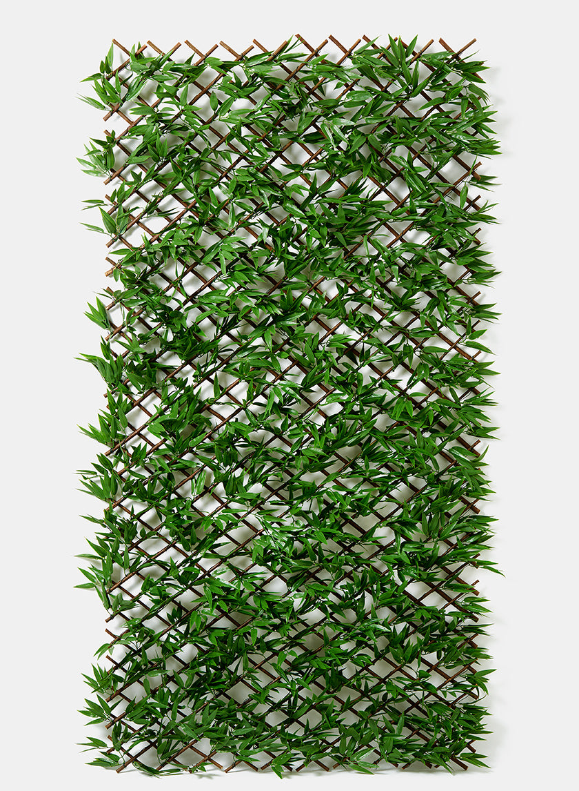 40 x 79in Bamboo Leaf Accordion Willow Fence Decor Jamali Garden
