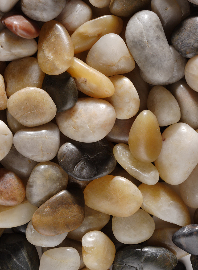 Polished Mixed Mini River Stones Decor Jamali Garden