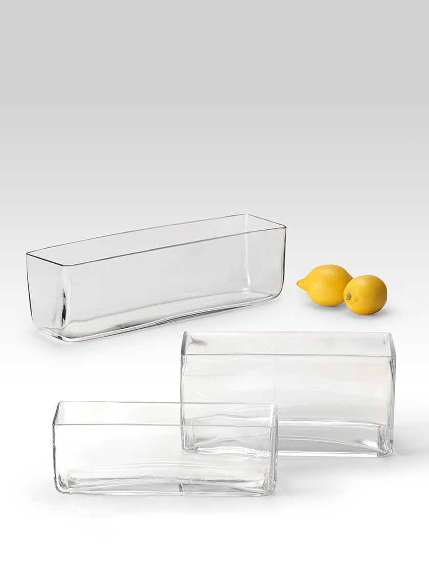 Rectangular Clear Glass Vases Decor Jamali Garden