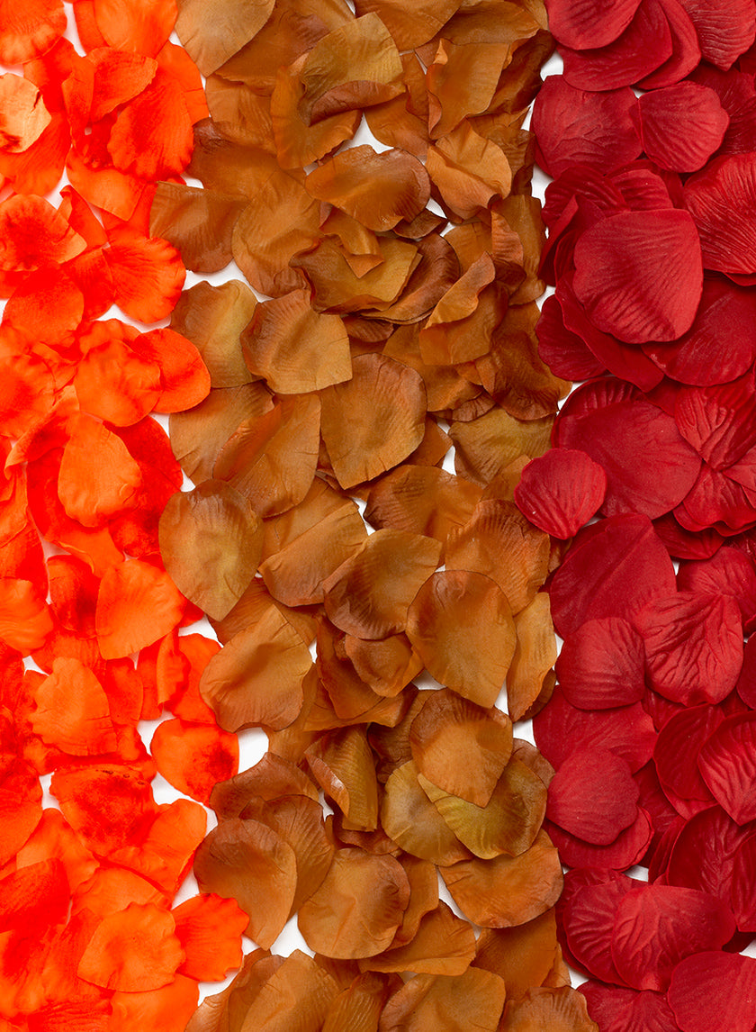 Red Foam, Orange, & Copper Rose Petals Decor Jamali Garden