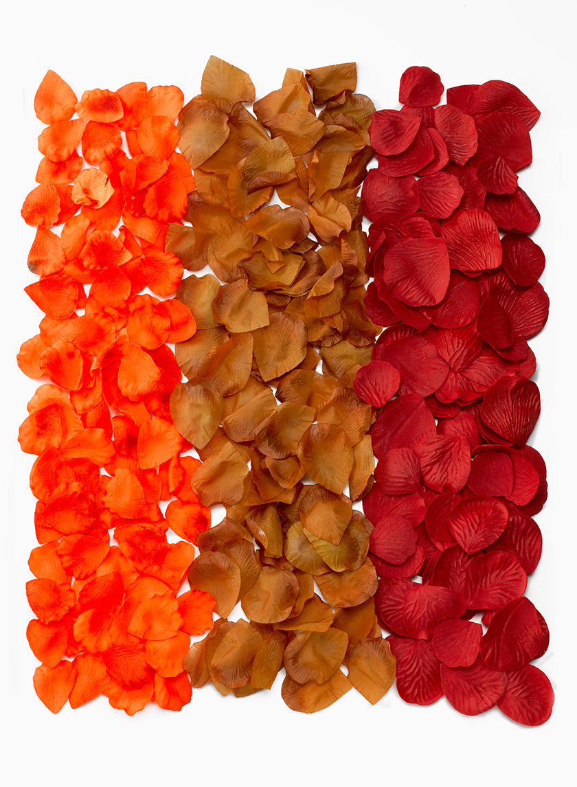 Red Foam, Orange, & Copper Rose Petals Decor Jamali Garden