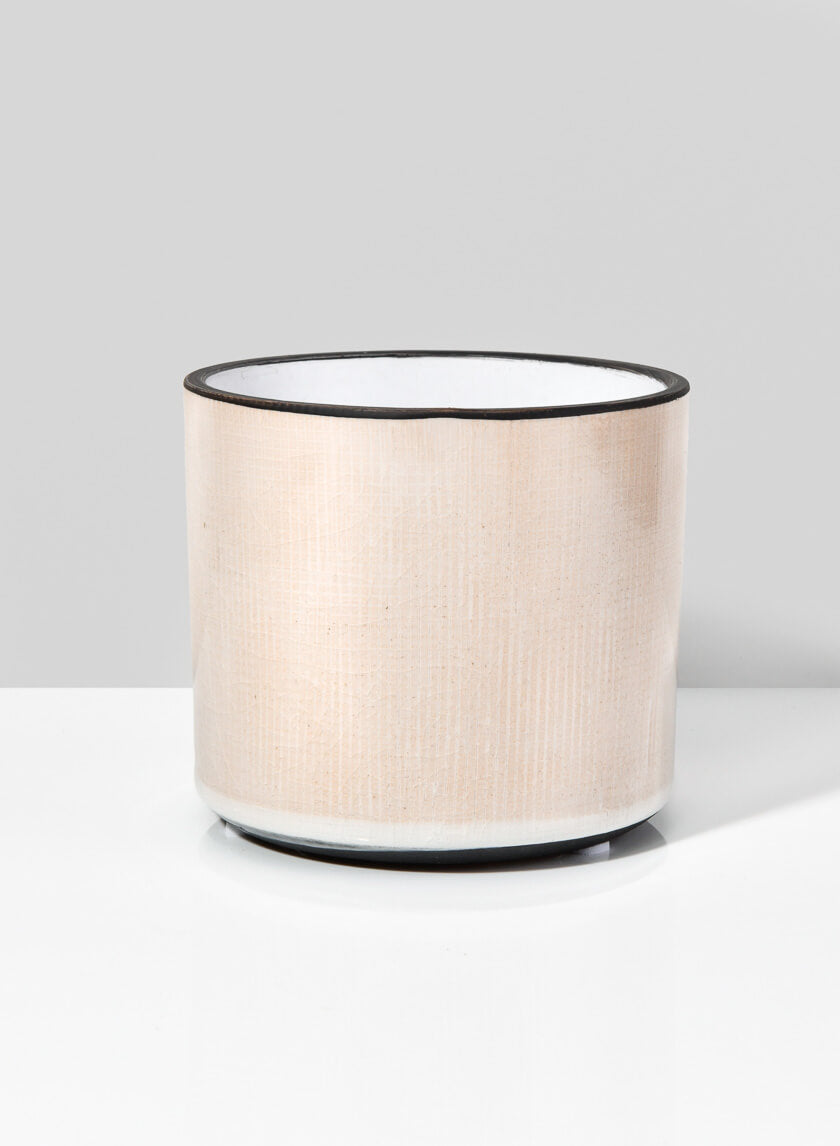 4in Tall Rose Beige Linen Ceramic Vase Decor Jamali Garden