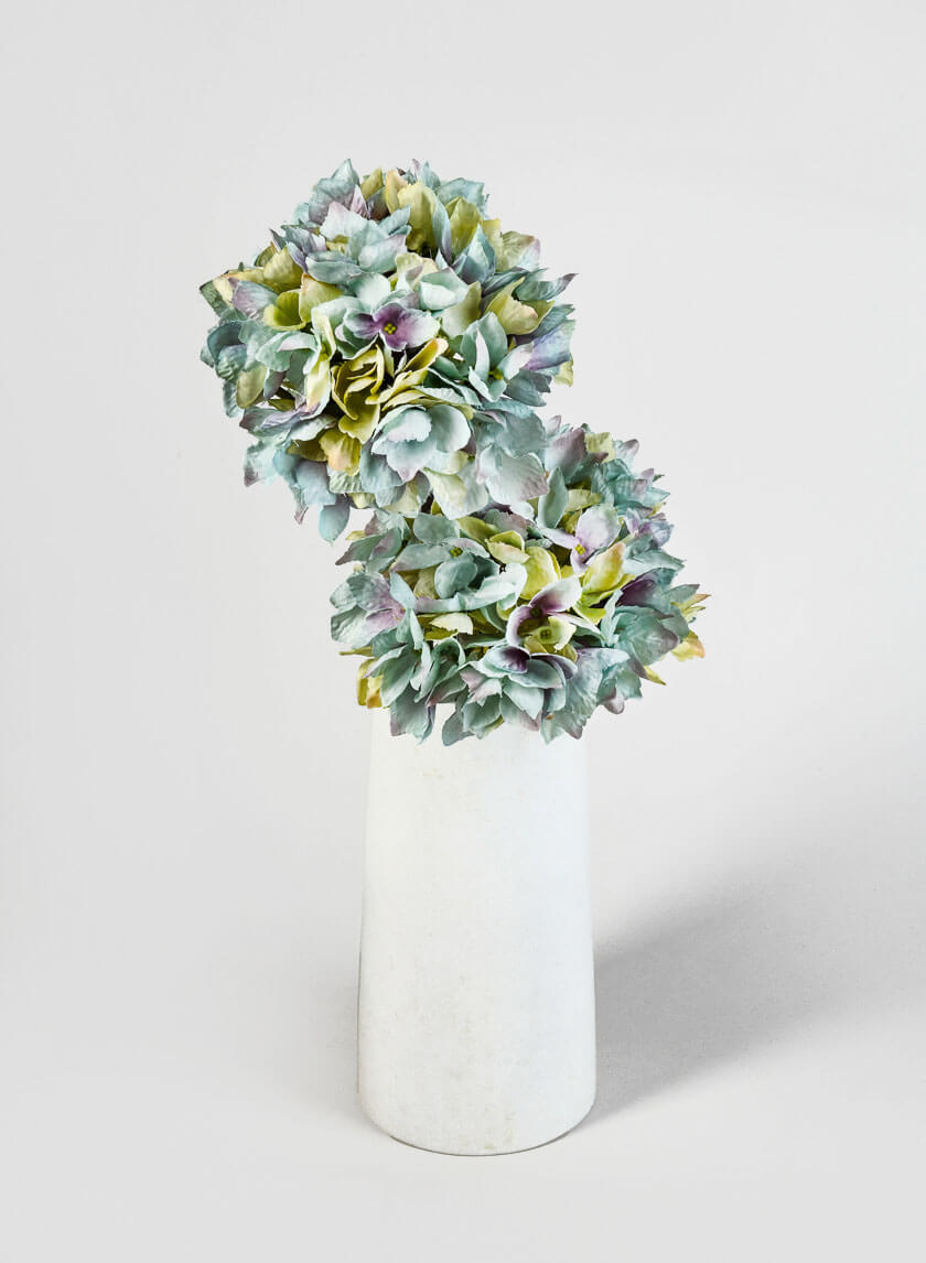 20in Long Blue & Green Single Hydrangea Spray, Case of 12 Decor Jamali Garden