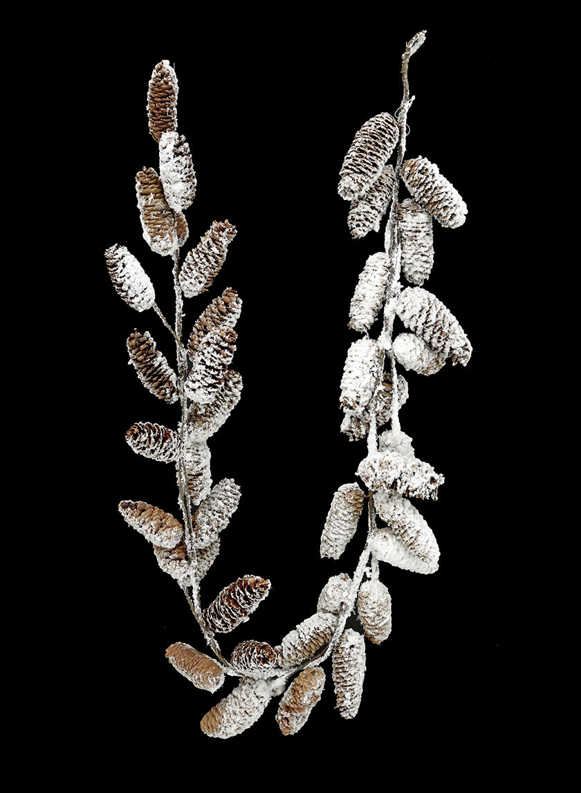62in Long Snowy Pine Cone Garland, Case of 3 Decor Jamali Garden