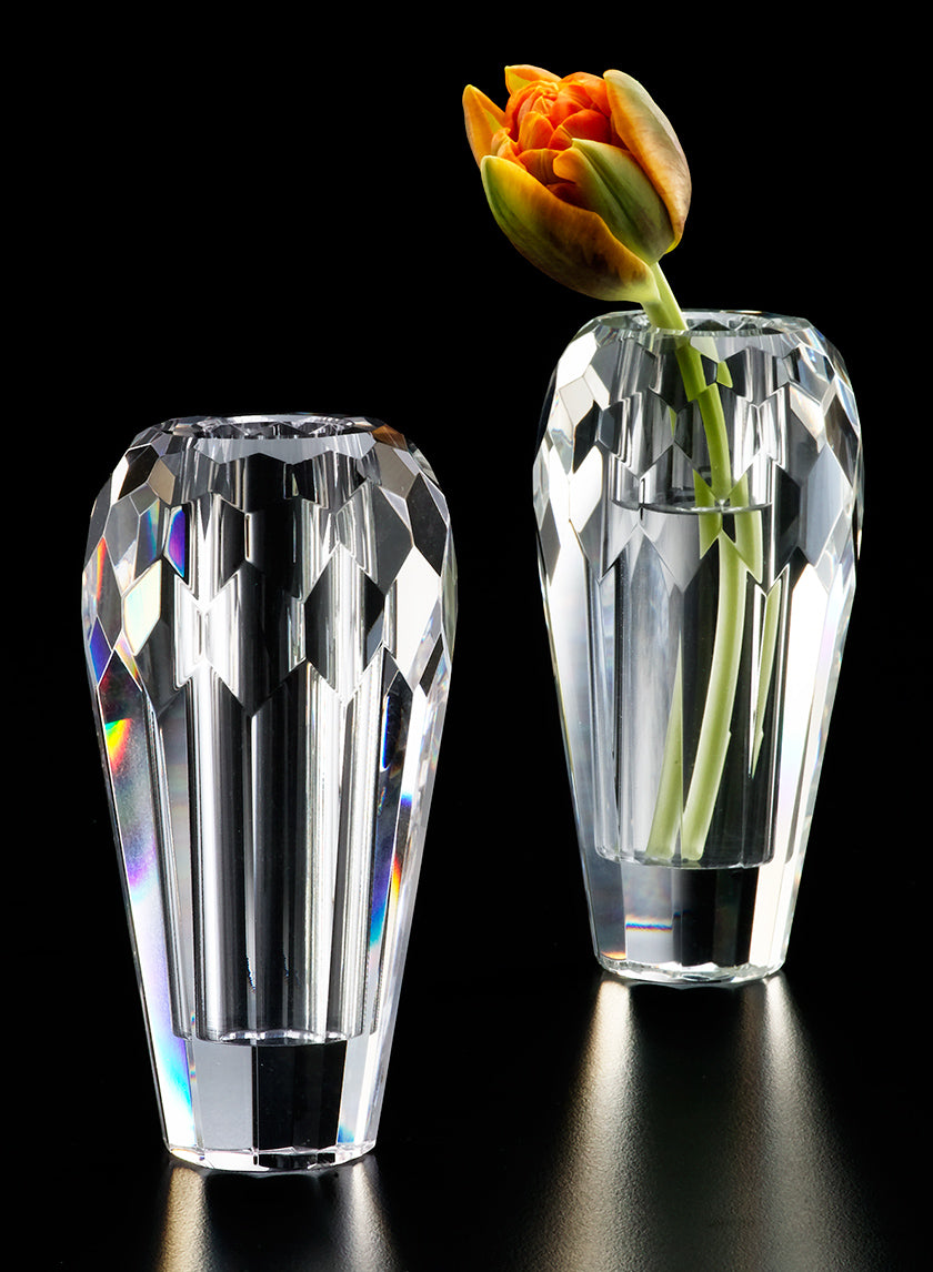 4.75in Tall Crystal Bud Glass Vase Decor Jamali Garden