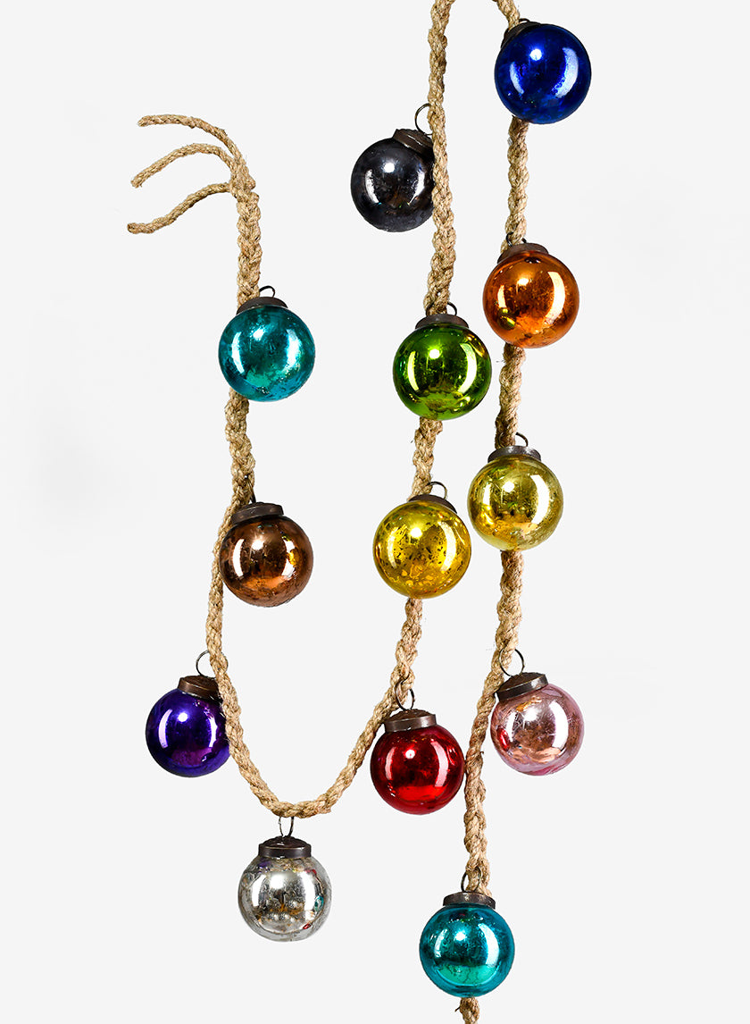 5ft Long Multi-color Glass Ball Garland Decor Jamali Garden