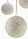 6in Hanging Nickel & Crystal Ball Decor Jamali Garden