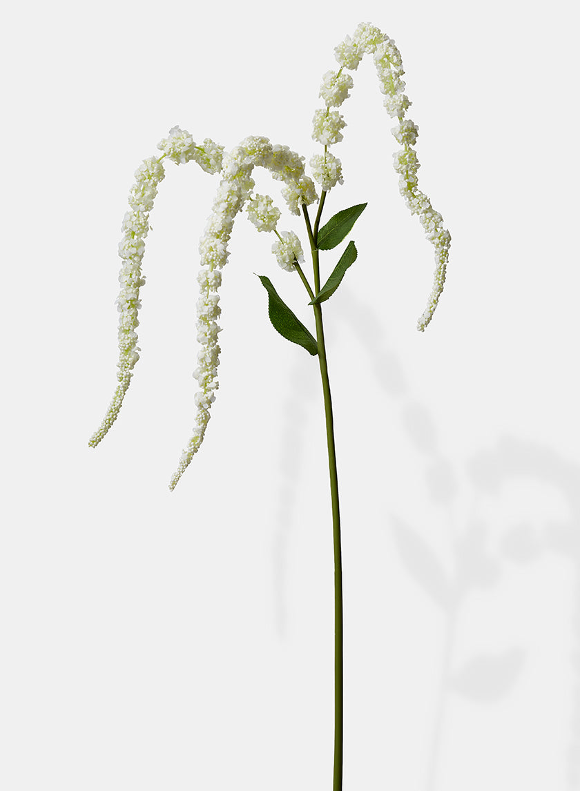 42in Long White Amaranthus Spray, Case of 12 Decor Jamali Garden
