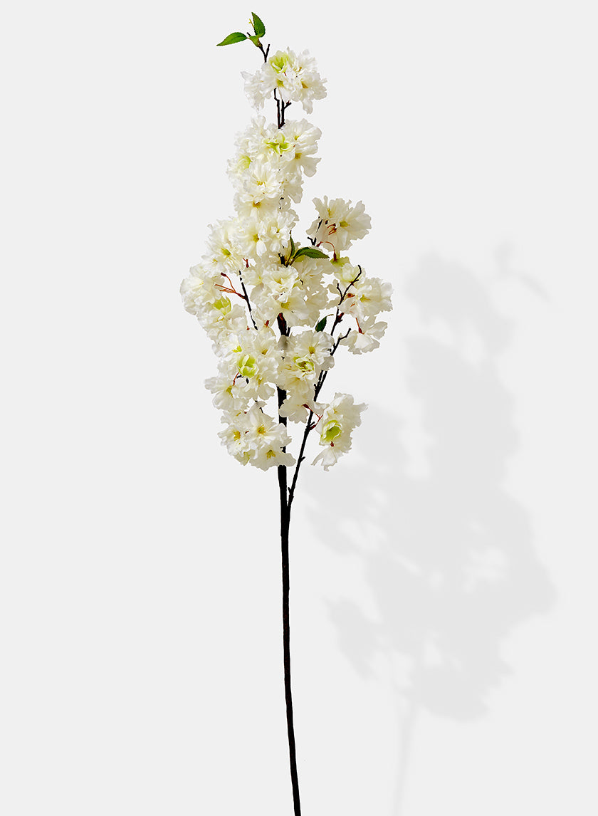 48in Long White Cherry Blossom Spray, Case of 12 Decor Jamali Garden