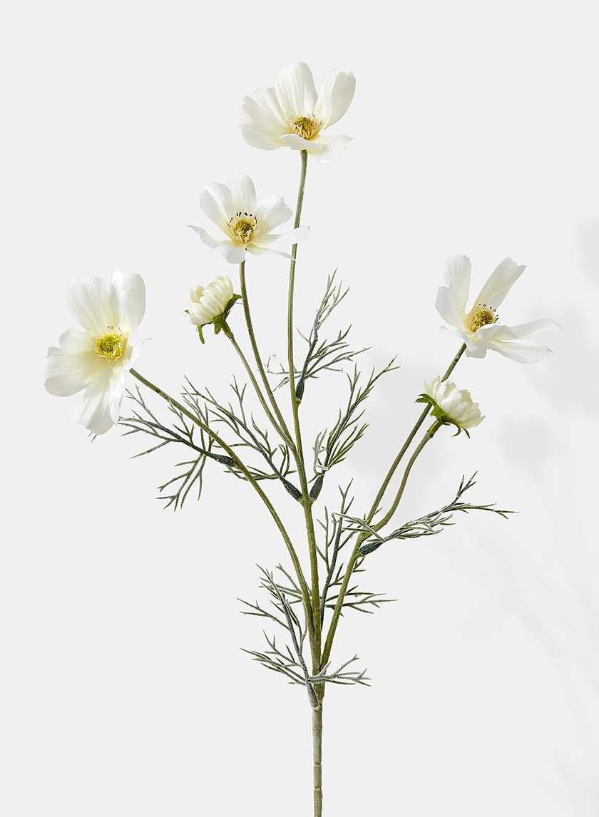 24in Long White Cosmos Spray, Case of 12 Decor Jamali Garden