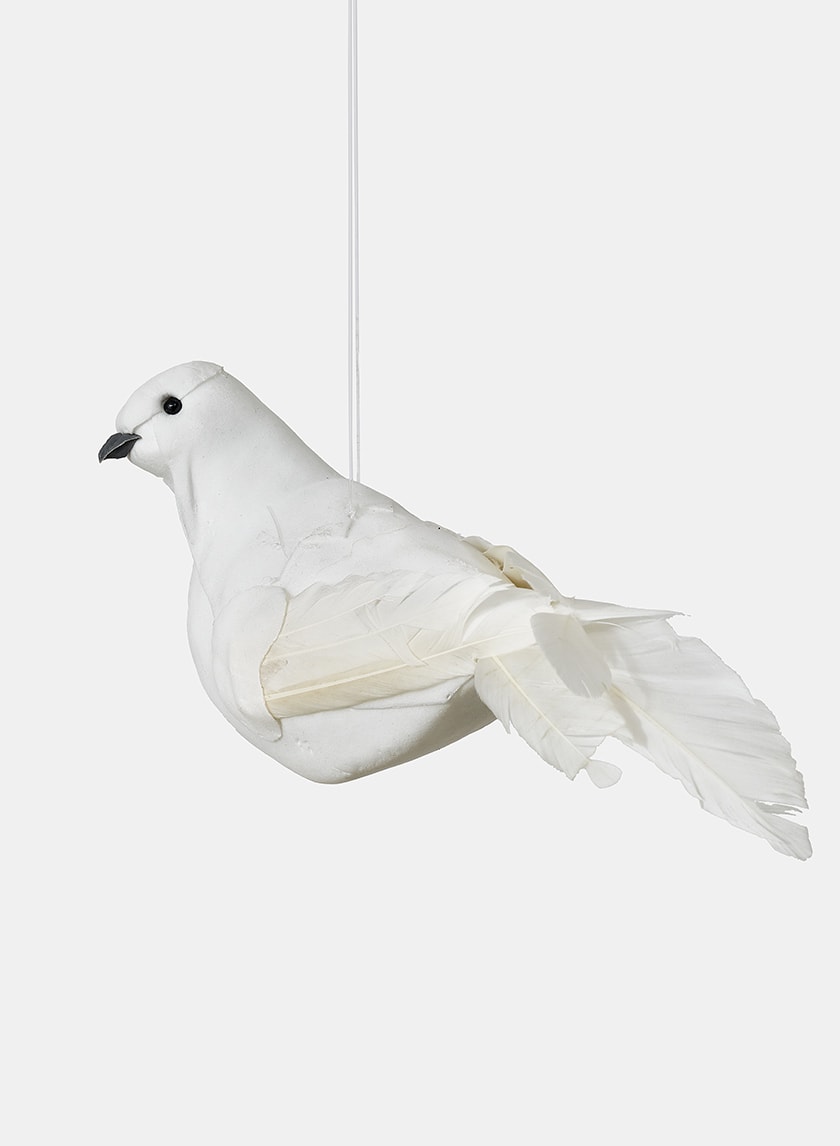 9in Long White Dove Decor Jamali Garden