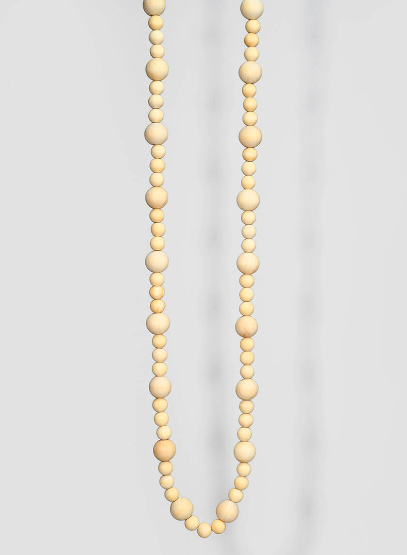 6ft Long Wood Bead Garland Decor Jamali Garden