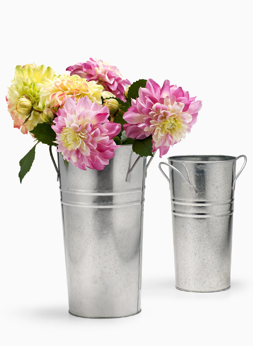 Zinc French Vases With Round Handles Decor Jamali Garden