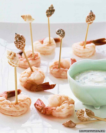 7. Seashell toothpicks for serving summer bites. (via Martha Stewart)