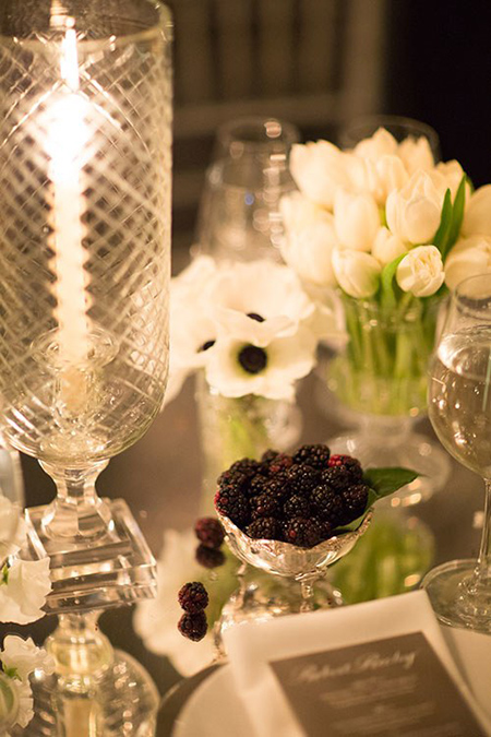 old hollywood silver and crystal centerpiece