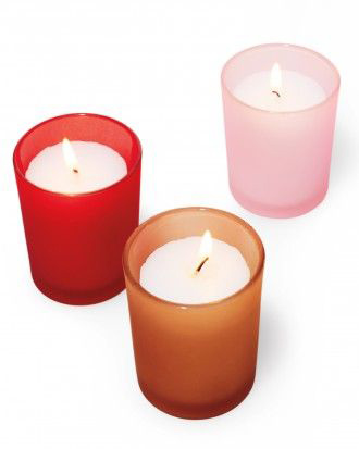 colorful wedding votive candle holders