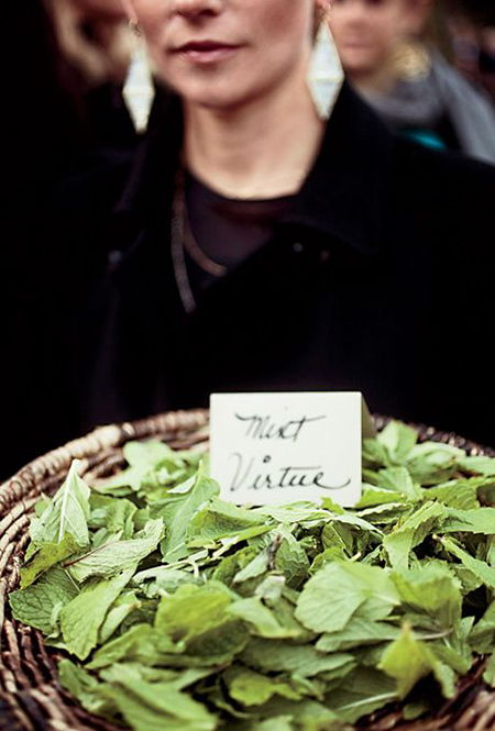 for virtue a basket of mixed herbs to throw in place of rice after the wedding ceremony