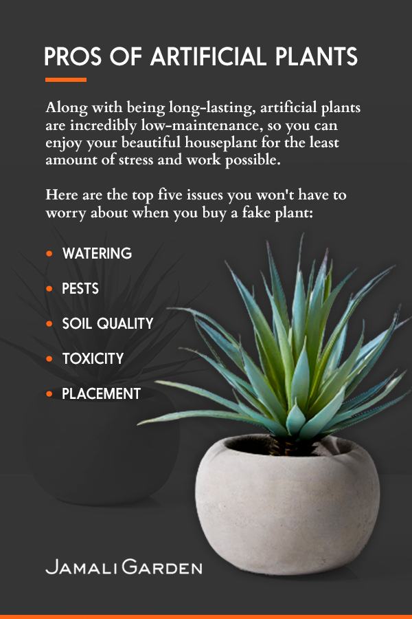 pros of artificial plants