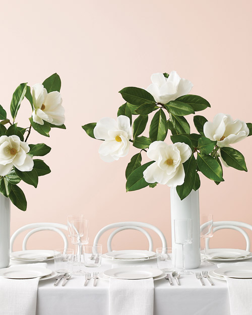 white magnolia flower centerpieces martha stewart weddings