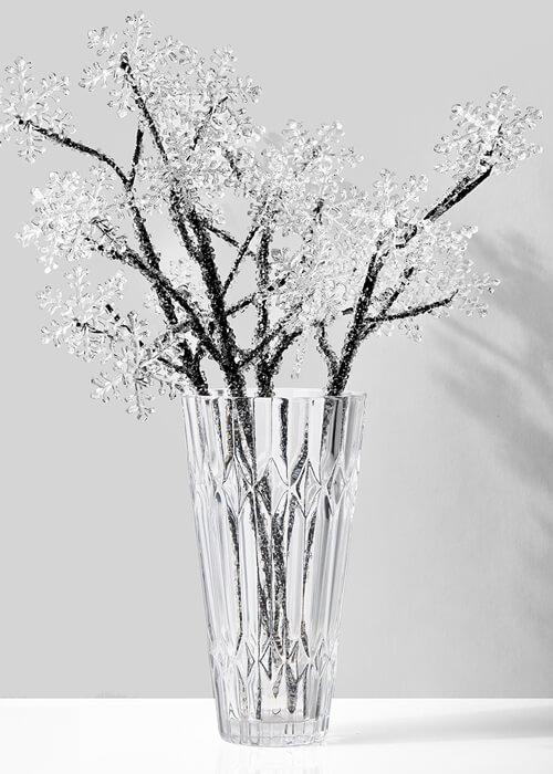 crystal look glass vase