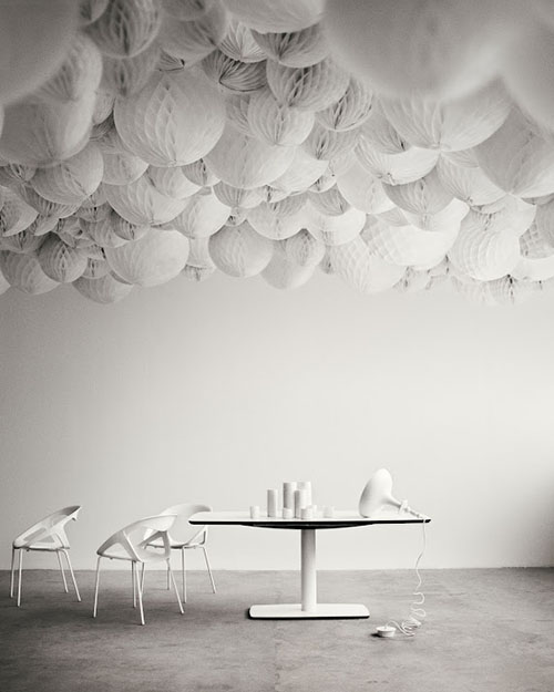 white winter wedding decor ideas ceiling 