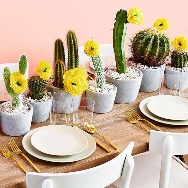 cactus table centerpiece idea